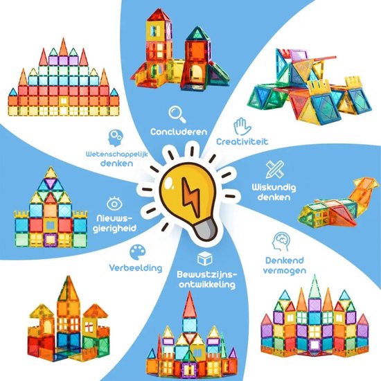 Magnetisch Speelgoed 78 stuks - Veilig Voor Kinderen